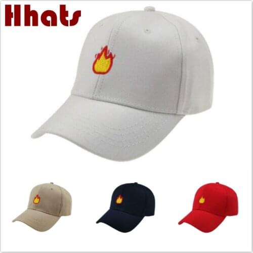 Fire Baseball Cap For Men Cotton Embroidery Summer Snapback Male Hat Outdoor Sports Hip Hop Cap Streetwear Kpop Trucker Hat Bone