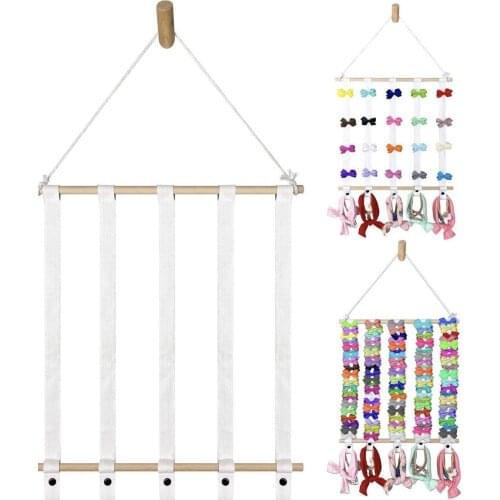 Kids Girls Room Wall Decor Hanging Decor Wood Photo Display Girls Hairpin Barrette Colletion Display Nordic Baby Girl Room Decor