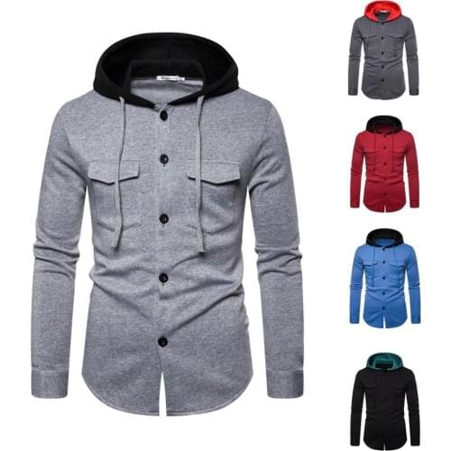 COLDKER New casual hoodies solid Sweatshirt with hat Polyester clothing for man plus size cloth streetwear