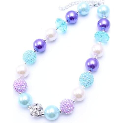 MHS.SUN new design chunky beads necklace lovely design bubble gum kids necklace 2pcs/lot very welcoming child jewelry necklace