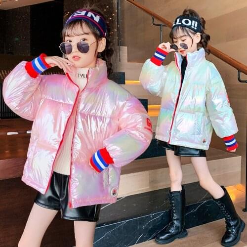 Girls' Coat Babys Kids Down Jacket 2021 Light Thicken Winter Autumn Top Cardigan Overcoat Long Sleeve Cotton Childrens Clothin