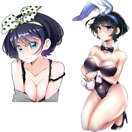 Three Ratels CDM371 Ruka Sarashina Rabbit ear subdues girl Personalized Creative Scratch Stickers And Decal