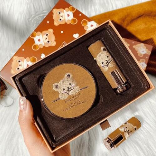 Beauty Gift Box Concealer Cushion BB Cream Matte Three-Color Lipstick Set