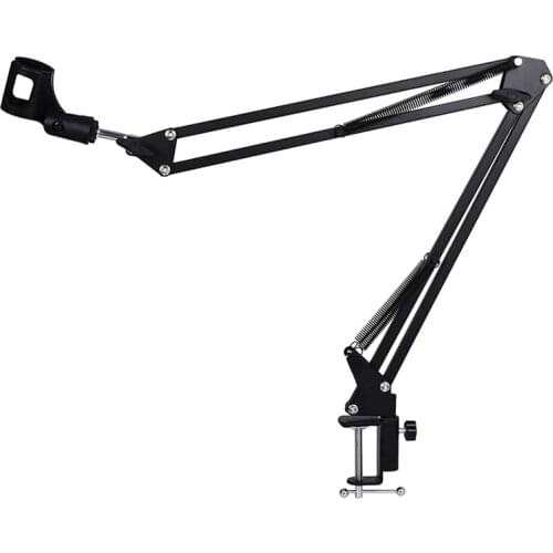 HL-24 Microphone Suspension Boom Scissor Arm Stand for Radio Broadcast Professional Stage Microphone Arm Holder