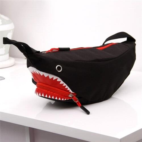 High Quality Big Shark Waist Bag Bananka Travel Leisure Fanny Pack Men And Women Walking Mountaineering cartoon shoulder bag