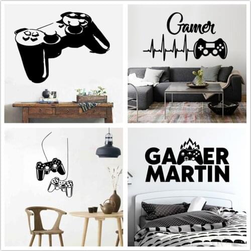 PVC Gamepad Wallpaper Game Controller Murals For Bedroom Living Room Home Decoration Art Decal Self-adhesive Carved Wall Sticker