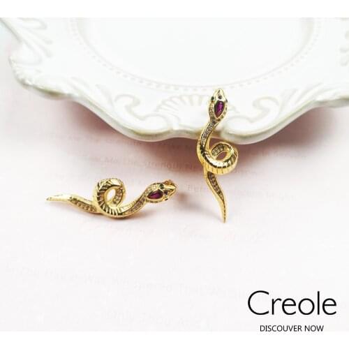 Earrings Snake Beauty Curved Shape 925 Sterling Silver in Gold 2021 New Fine Jewelry For Women Vintage eardrop Bijoux Lucky Gift