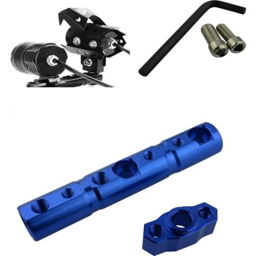 Blue Motorcycle Parts 8mm/10mm Aluminum Multi-function Expansion Bracket Light Crossbar Lamp Motor Side Mirror Mount Accessories