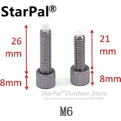 StarPal M6 Stainless Steel Thumb Screw M6 With Protection Function Tip ( FOR The scope rings M6 )