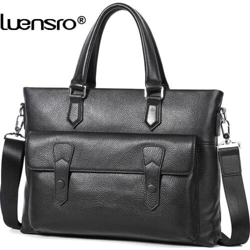 New Designer Men Bag Handbag Genuine Leather Briefcase Bag Tote Casual Shouler Laptop Bags Cross Body For Men Male Briefcases