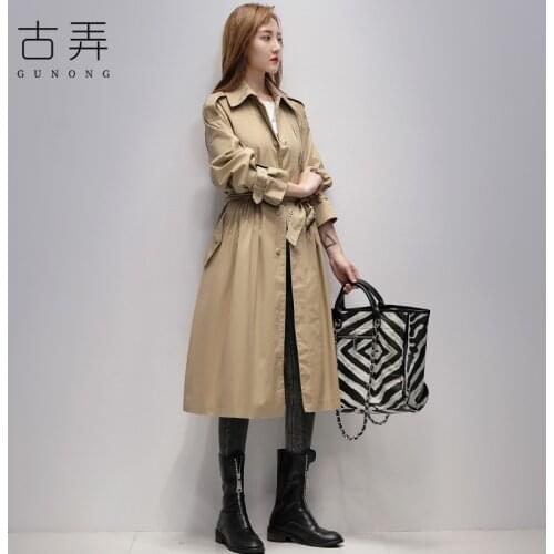 Windbreaker Womens Long 2021 Spring New Korean Loose This Years Popular Womens Spring and Autumn Temperament Coat