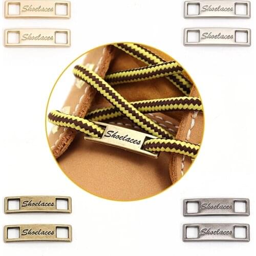 1Pair DIY Letter Shoelaces Buckle Decorations Sneaker Kits Metal Lace Buckle Stylish Sports Metal Kits Shoelaces Accessories