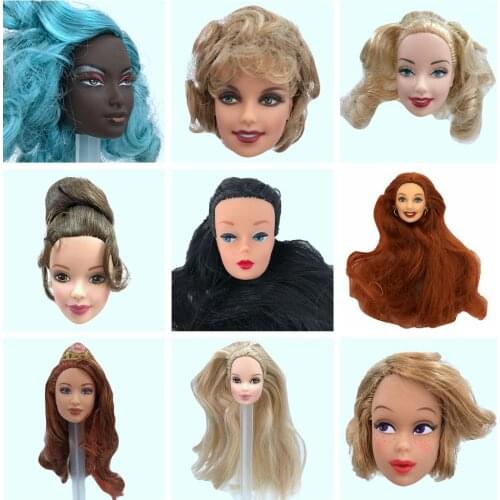 NK 1 Pcs Doll Head with Super Long Braid Hair Girl Doll Accessories Best DIY Gift Girl 1 / 6 Doll Collection Birthday Gift 12X