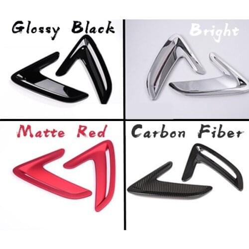 4 Colors 2pcs ABS Side Air Vent Cover Hood Intake Bezel Fender Car Accessory For BMW 3 Series GT 2013-2017