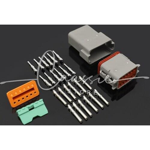 5 Sets 12pin Deutsch DT Waterproof Male Female Electrical Connector plug DT04-8P DT06-8S with terminals