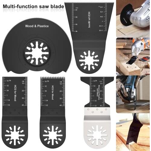 5pcs Universal Saw Blade Cutting Wood Saw Disc Oscillating Power Tool Wood Cutting Blade Multitool Precision Cuts Accessories