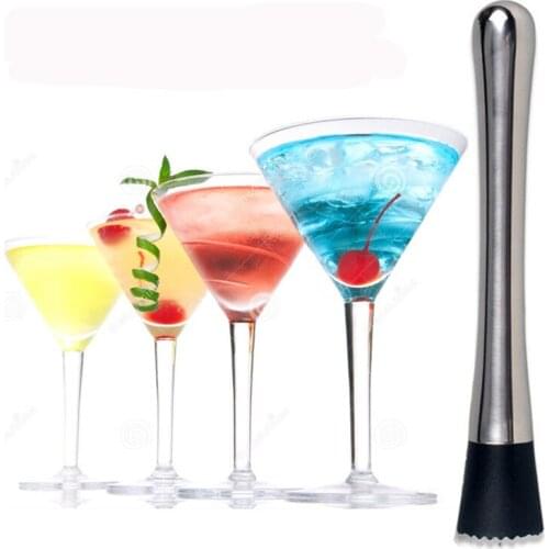 50 pcs Fashion Hot Cocktail Muddler Stainless Steel Bar Mixer Barware Mojito Cocktail DIY Drink