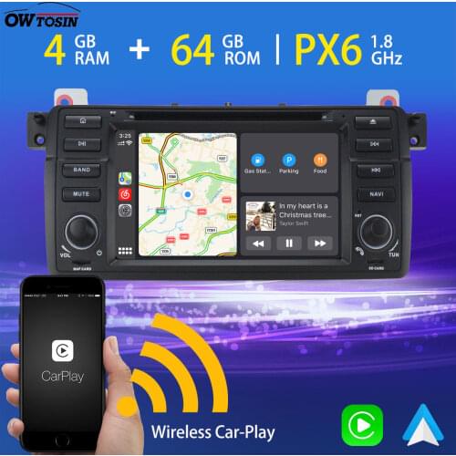 Android 10 PX6 4G+64G Car DVD Multimedia Player For BMW 3 Series E46 M3 Rover 75 MG ZT GPS Navi Radio Wireless Carplay HDMI DSP
