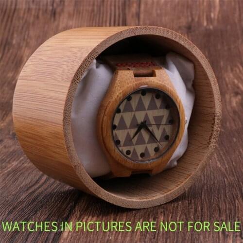 Watches bamboo Case Watches Case Wooden Gifts Boxes Jewelry Boxes Round Wooden Gifts Box