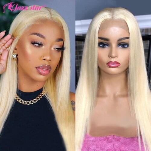 Straight 13x4 Transparent Blonde Lace Frontal Wig Human Hair Wig 613 Lace Front Wig Jazz Star Wigs for Women Human Hair Non-Remy