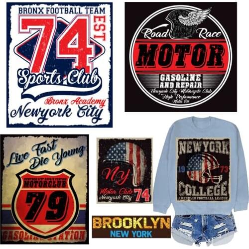 Letters Badge Patches Flag Hat Thermal Stickers on Clothes Iron-on Transfers for Clothing Thermoadhesive Patch Diy Applique