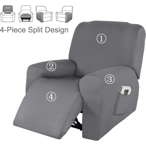 Split Design Recliner Cover Polyester Armchairs Cover Massage Lazy Boy Chair Covers Stretch Lounger Couch Slipcovers Living Room