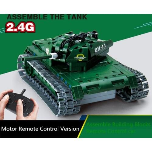Childrens educational Toys Electric Building Blocks 2.4GHz Remote Control Car Tank DIY Building Blocks RC Car kids Toys Gift