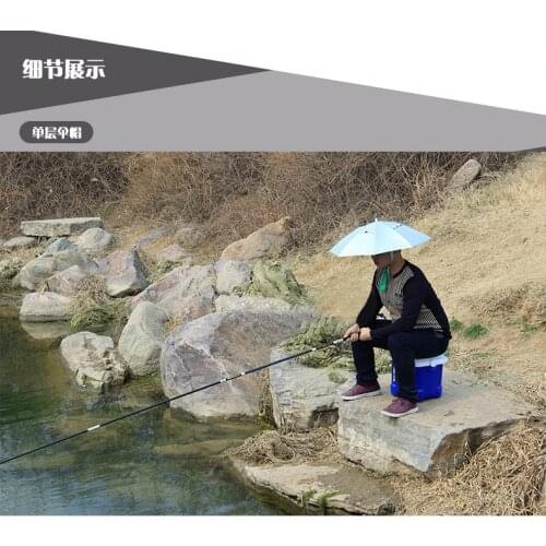 Cap umbrella fishing umbrella cap headset umbrella hat cap wearing fishing accessories 2 size 2 style free shipping