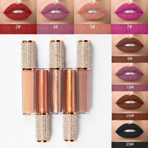 Custom Private Label Matte Nude Shiny Liquid Lipstick Moist Waterproof Long Lasting High Quality Wholesale Lipgloss Vendor