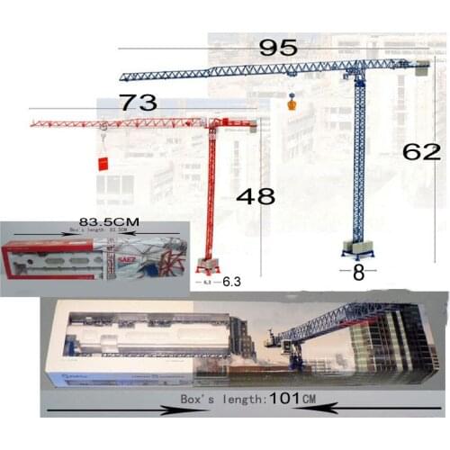1/87 Scale Metal Alloy Heavy Tower Crane Libra Tower diecast Crane construction model fans collections home decoration display