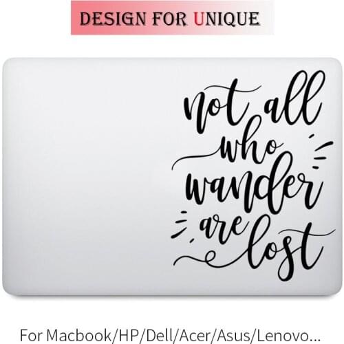 Motivational Quote Art Laptop Decal Sticker for Apple Macbook Pro Air Retina 11 12 13 15 inch Vinyl Mac Surface Book Skin Decal