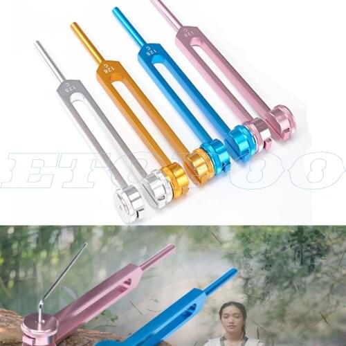 New 128Hz Medical Neurological Tuning Fork Sets with hammer for Sound Healing Therapy with hammer adjust wrench gift bag