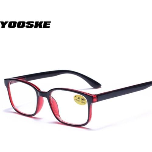 YOOSKE Anti-blue light Reading Glasses +1.0 1.5 2.0 2.5 3.0 3.5 Women Men Square Presbyopic Eyeglasses Hyperopia Optical Glasses