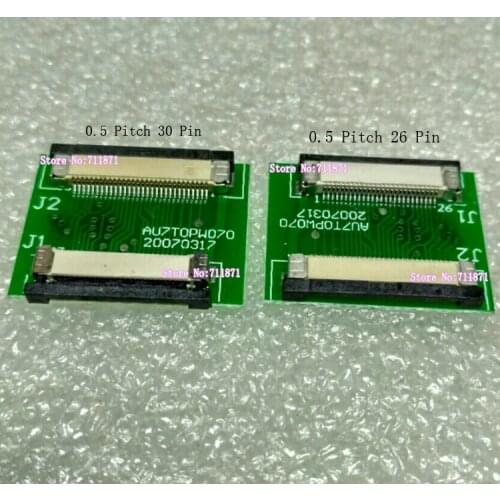 0.5 Pitch 30P to 26P FFC FPC Adapter Pitch 0.5 26P FPC PW070 Connector TFT Specific Analog RGB 26 Pin FPC FFC Adapter Connector