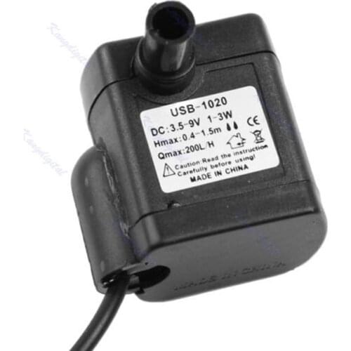 YYSD DC 3.5V - 9V 3W USB Submersible Water Pump Aquarium Fish Tank Fountain Pond Pump