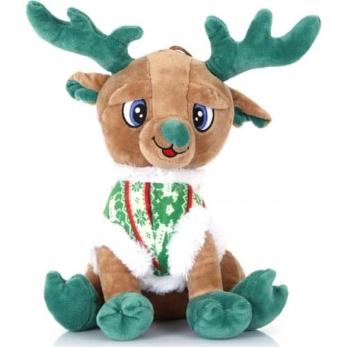 Noel deer Rudolph stuffed toys plush toy Key chain dolls cloth dolls wedding celebration Street vendors 25 cm high