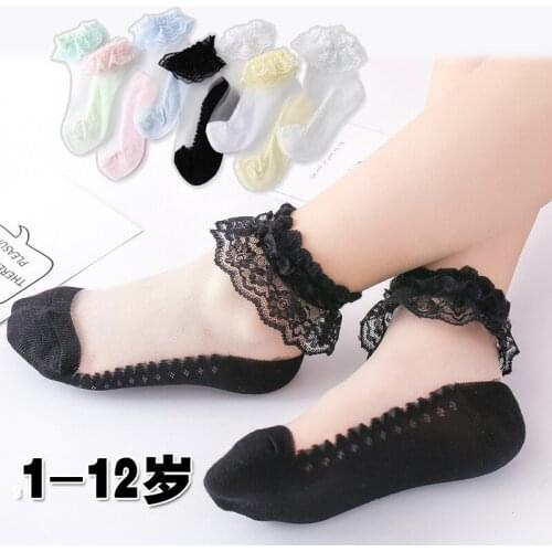 Girl mesh Socks Summer new lace girls lace socks breathable mesh girls lace dance socks crystal silk socks