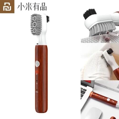 2020 Youpin Sonic Vibration Electric Shoes Sneakers Easy Cleaning Brush IPX7 Waterproof USB Rechargeable 3 Files Double Bristles