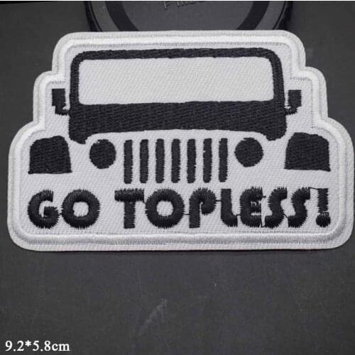 Lovely Go Topless Iron On Embroidered Clothes Patches For Clothing Jean Backpacks Shoolbag Wholesale