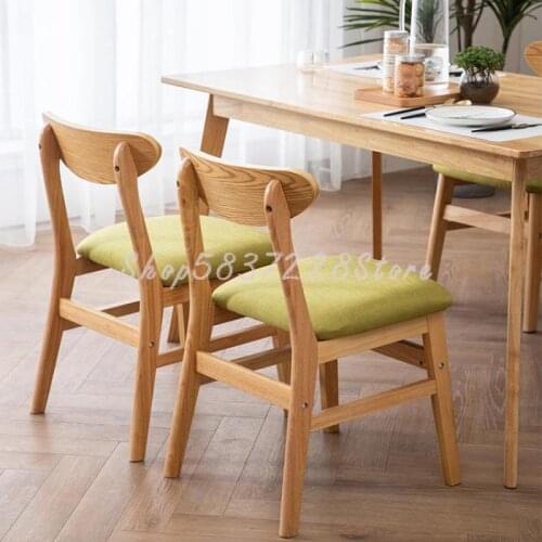Nordic Solid Wood Dining Chair Family Bedroom Girl Makeup Chair Dining Table Chair Simple Desk Leisure Back Stool