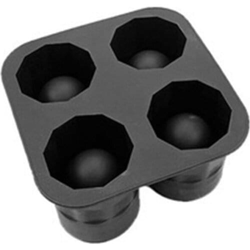 Glass Ice-Square Silicone Glass Freeze Mold Maker Tray Party 4Cup Ice Tray Summer Drinking Tool Ice Tray Mold