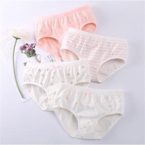 4Pcs/Lot Cotton Baby Girls Briefs Teenage Panties for Girls Kids Briefs Shorts Girls Underwear Children Underpants Clothes