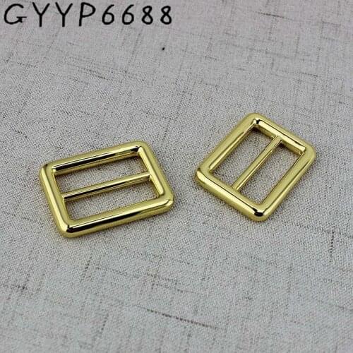 High quality4pcs 60pcs Deep gold 20mm50mm Slider Tri-glide Accessory Bags Handbags shoulder strap adjustment welded clip buckles