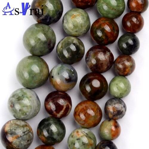 High Quality Genuine Natural Green Opal Stone Beads For Jewelry Making 6 8 10 12mm Round Loose Spacer Beads DIY Bracelet Charms