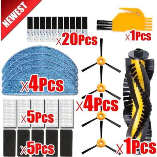 High quality side brush HEPA filter sponge mop cloth magic paste for CONGA EXCELLENCE cleaner Robotic robot Vacuum Cleaner Parts