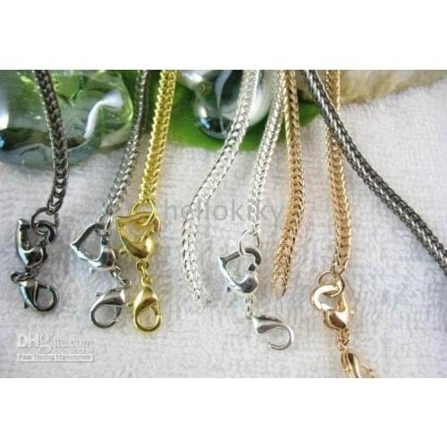 100PCS Mixed Color Heart Clasp Chain bracelets 19CM