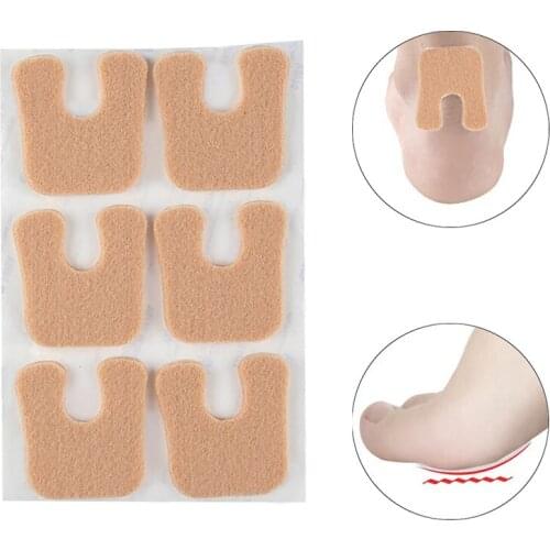 12pcs/Sheet Felt Foot Pads Foam Heel Free Stickers High-heeled Shoes Patch Foot Corn Blister Calluses Toe Finger Protector