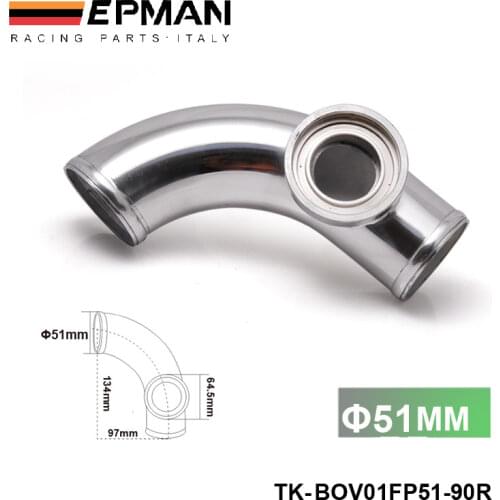 2"51mm 90 degree Flange Pipe Fit For Type-2 II 2 Adjustable SQV BOV Blow Off Valve TK-BOV01FP51-90R
