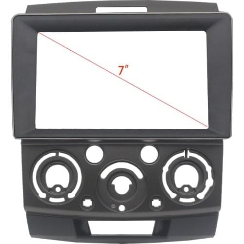 Double 2 Din Radio Stereo Panel Fascia Dash Installation Trim Kit Face Plate Bezel For Ford Everest Ranger Mazda Bt-50