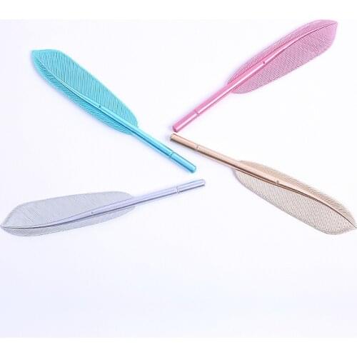 20 PCs Korea Creative Gel Pen Color Feather Black Pen Student Supplies Office Stationery School Pen Office Supplies Wholesale